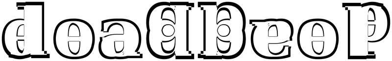 Ambigram for deadbeef in Dejavuserif-bold